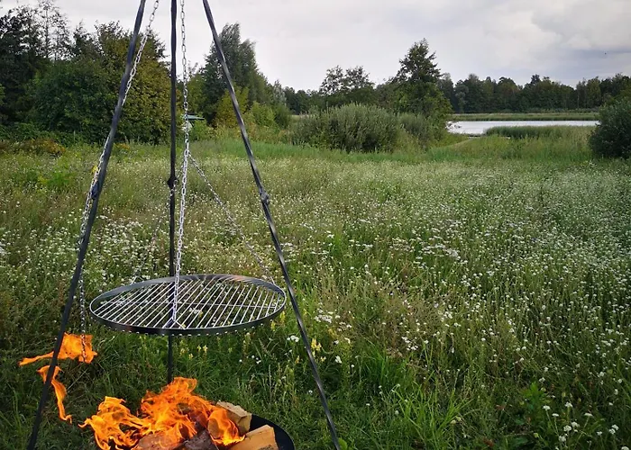Vila Dom Nad Jeziorem Z Prywatnym Pomostem I Linia Brzegowa